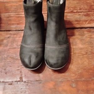Women's JBU Black leather ankle boots